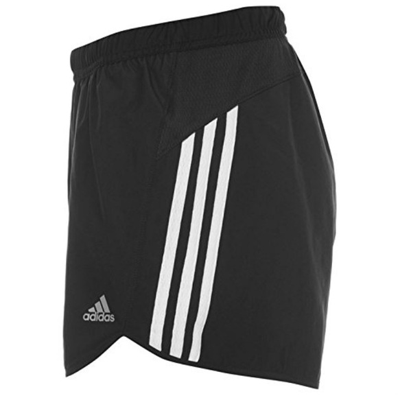Adidas Women 3 Stripes Black & White Sports Shorts - Picture 4 of 8